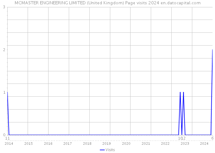 MCMASTER ENGINEERING LIMITED (United Kingdom) Page visits 2024 
