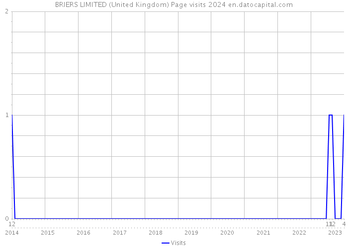 BRIERS LIMITED (United Kingdom) Page visits 2024 