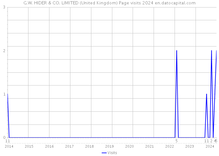G.W. HIDER & CO. LIMITED (United Kingdom) Page visits 2024 