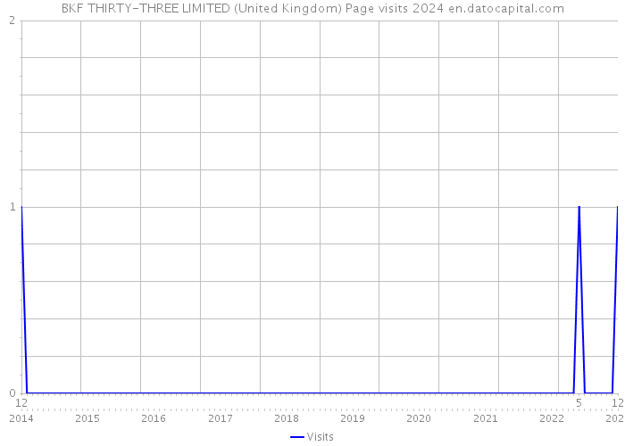 BKF THIRTY-THREE LIMITED (United Kingdom) Page visits 2024 