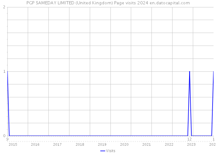 PGP SAMEDAY LIMITED (United Kingdom) Page visits 2024 
