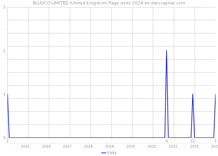 BLUUCO LIMITED (United Kingdom) Page visits 2024 