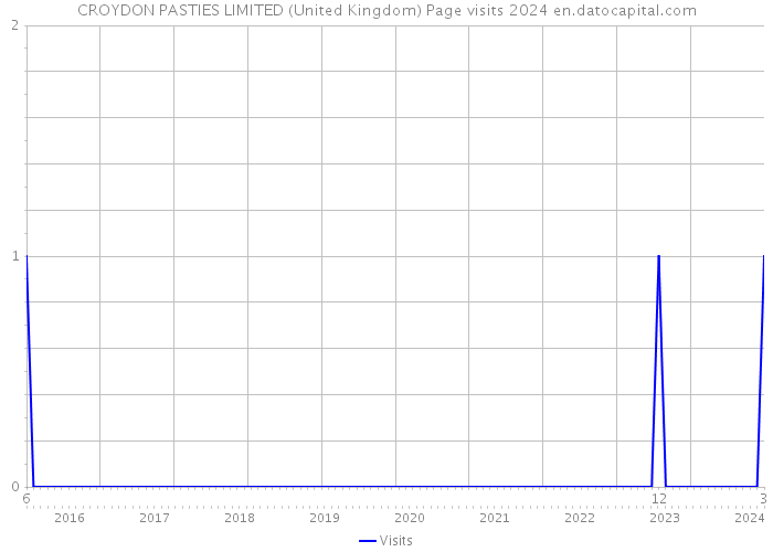 CROYDON PASTIES LIMITED (United Kingdom) Page visits 2024 