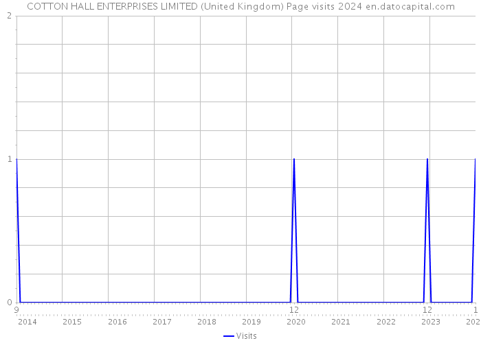 COTTON HALL ENTERPRISES LIMITED (United Kingdom) Page visits 2024 
