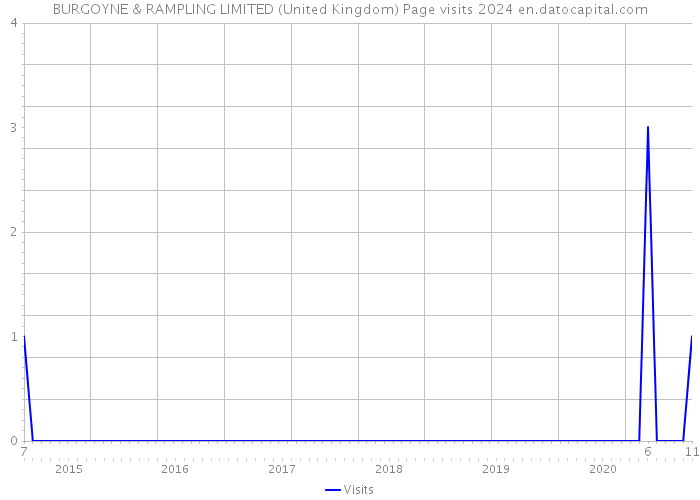 BURGOYNE & RAMPLING LIMITED (United Kingdom) Page visits 2024 