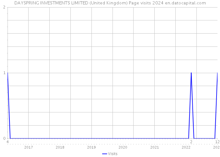 DAYSPRING INVESTMENTS LIMITED (United Kingdom) Page visits 2024 