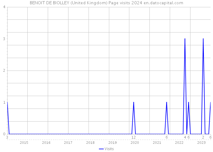 BENOIT DE BIOLLEY (United Kingdom) Page visits 2024 