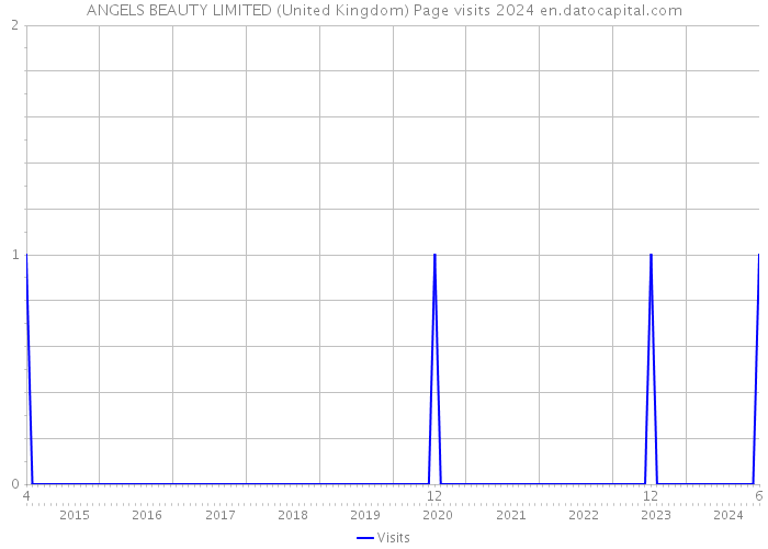 ANGELS BEAUTY LIMITED (United Kingdom) Page visits 2024 