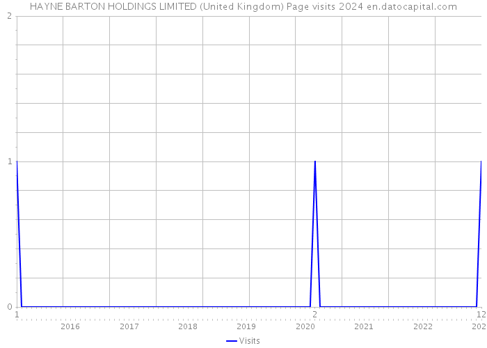 HAYNE BARTON HOLDINGS LIMITED (United Kingdom) Page visits 2024 