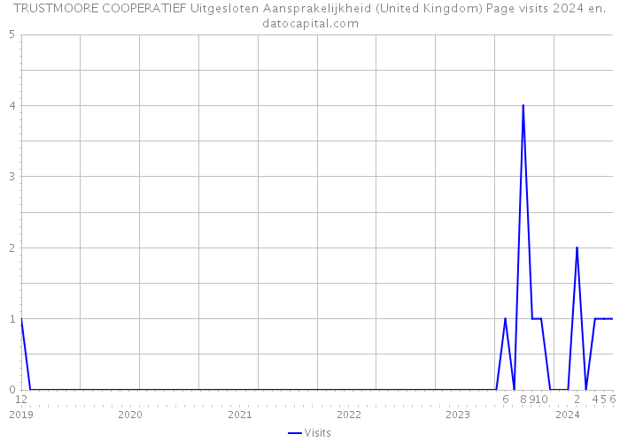 TRUSTMOORE COOPERATIEF Uitgesloten Aansprakelijkheid (United Kingdom) Page visits 2024 