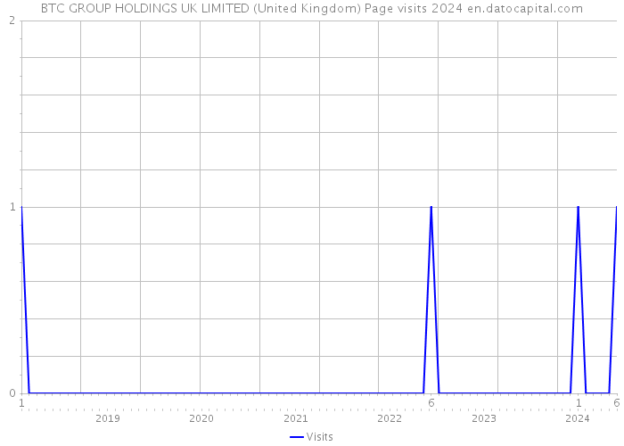 BTC GROUP HOLDINGS UK LIMITED (United Kingdom) Page visits 2024 