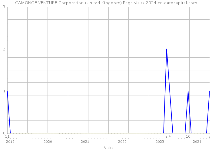 CAMONOE VENTURE Corporation (United Kingdom) Page visits 2024 