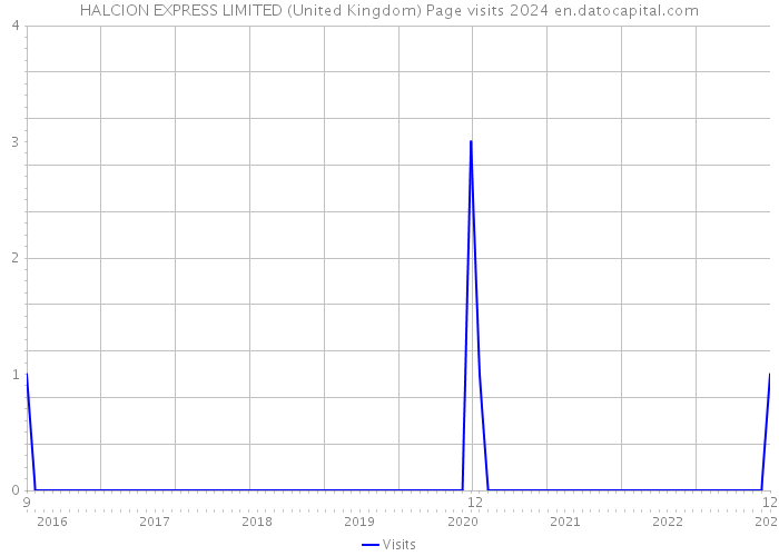HALCION EXPRESS LIMITED (United Kingdom) Page visits 2024 