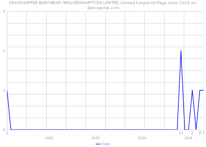 GRASSHOPPER BABYWEAR (WOLVERHAMPTON) LIMITED (United Kingdom) Page visits 2024 