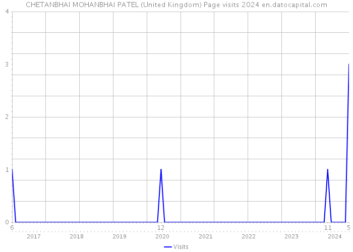 CHETANBHAI MOHANBHAI PATEL (United Kingdom) Page visits 2024 