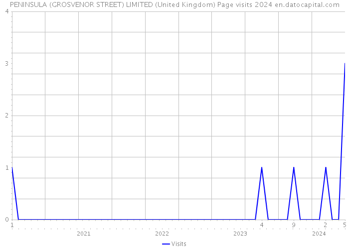 PENINSULA (GROSVENOR STREET) LIMITED (United Kingdom) Page visits 2024 