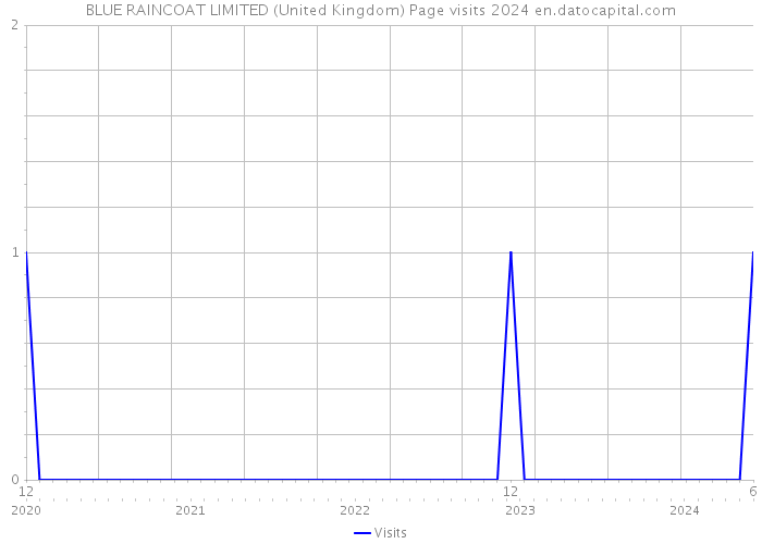 BLUE RAINCOAT LIMITED (United Kingdom) Page visits 2024 