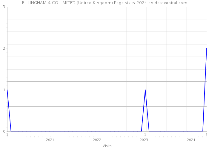 BILLINGHAM & CO LIMITED (United Kingdom) Page visits 2024 