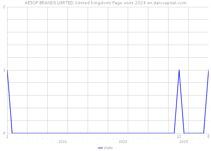 AESOP BRANDS LIMITED (United Kingdom) Page visits 2024 