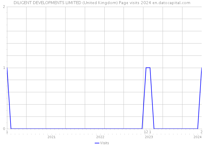 DILIGENT DEVELOPMENTS LIMITED (United Kingdom) Page visits 2024 