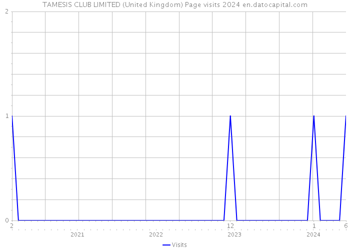 TAMESIS CLUB LIMITED (United Kingdom) Page visits 2024 