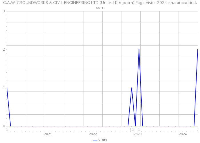 C.A.W. GROUNDWORKS & CIVIL ENGINEERING LTD (United Kingdom) Page visits 2024 