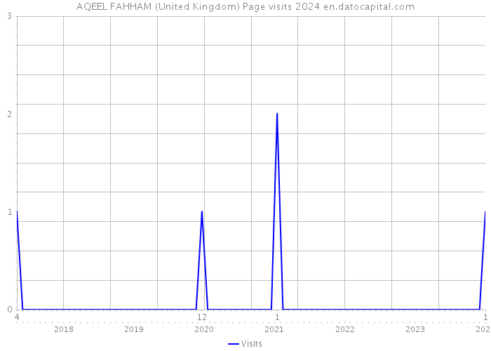 AQEEL FAHHAM (United Kingdom) Page visits 2024 