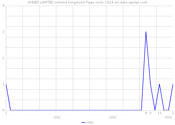 ANNES LIMITED (United Kingdom) Page visits 2024 