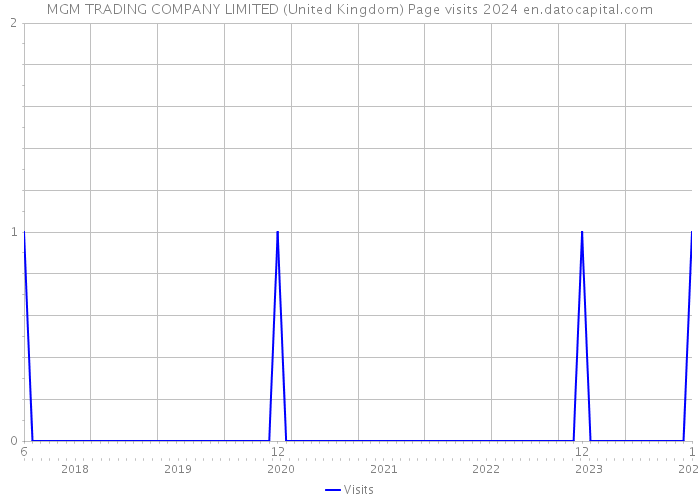 MGM TRADING COMPANY LIMITED (United Kingdom) Page visits 2024 