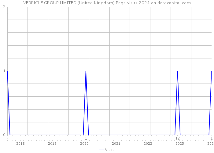 VERRICLE GROUP LIMITED (United Kingdom) Page visits 2024 