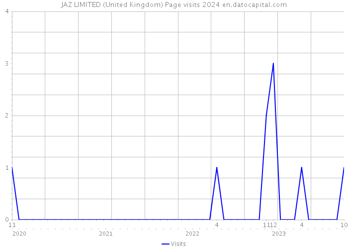 JAZ LIMITED (United Kingdom) Page visits 2024 