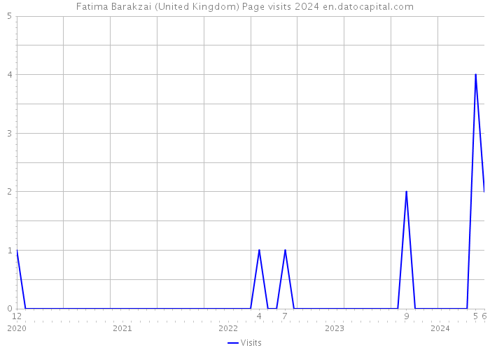Fatima Barakzai (United Kingdom) Page visits 2024 