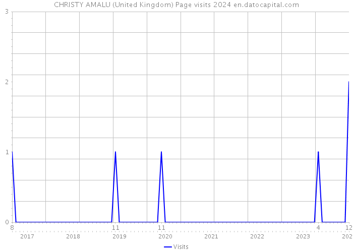CHRISTY AMALU (United Kingdom) Page visits 2024 