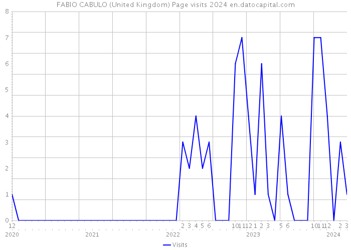 FABIO CABULO (United Kingdom) Page visits 2024 