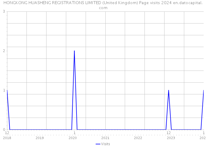 HONGKONG HUASHENG REGISTRATIONS LIMITED (United Kingdom) Page visits 2024 