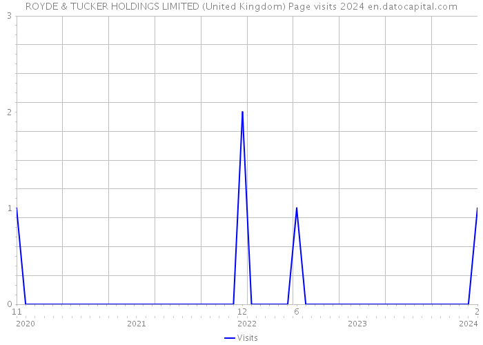 ROYDE & TUCKER HOLDINGS LIMITED (United Kingdom) Page visits 2024 