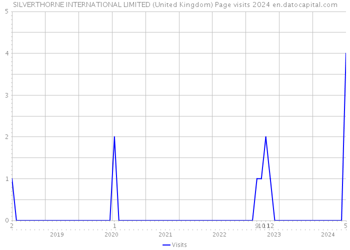 SILVERTHORNE INTERNATIONAL LIMITED (United Kingdom) Page visits 2024 