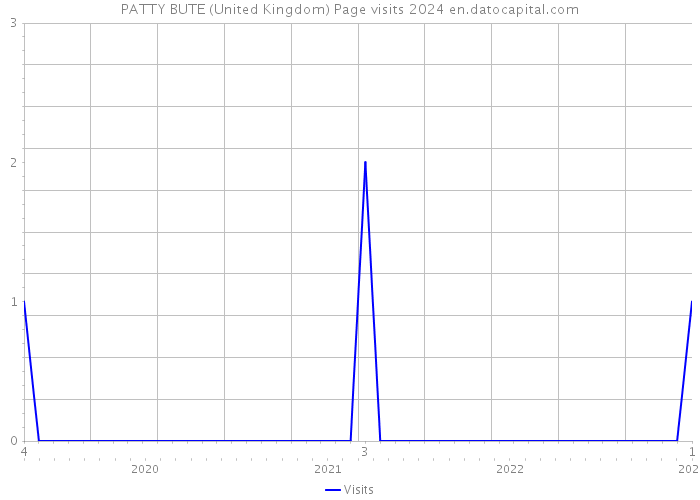 PATTY BUTE (United Kingdom) Page visits 2024 