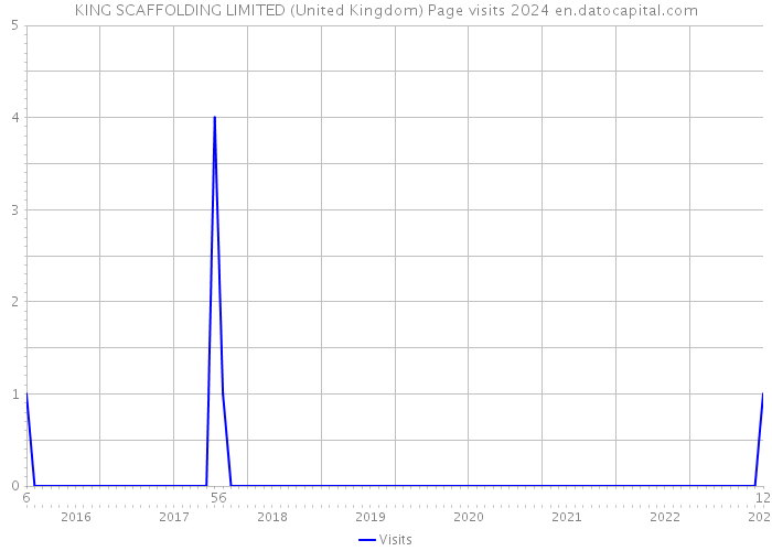 KING SCAFFOLDING LIMITED (United Kingdom) Page visits 2024 