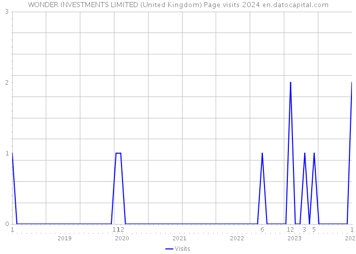 WONDER INVESTMENTS LIMITED (United Kingdom) Page visits 2024 