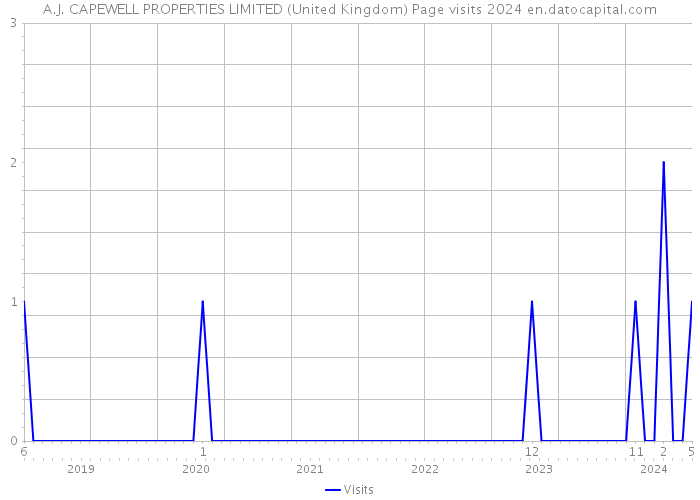 A.J. CAPEWELL PROPERTIES LIMITED (United Kingdom) Page visits 2024 