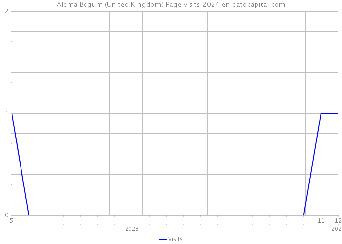 Alema Begum (United Kingdom) Page visits 2024 