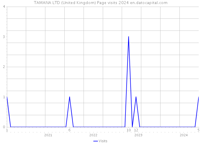 TAMANA LTD (United Kingdom) Page visits 2024 