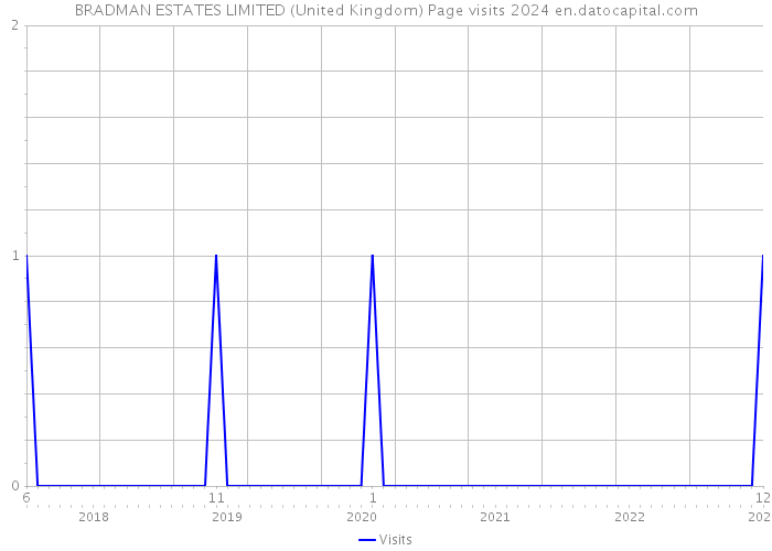 BRADMAN ESTATES LIMITED (United Kingdom) Page visits 2024 
