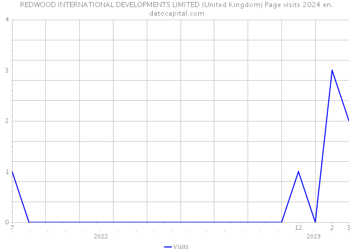 REDWOOD INTERNATIONAL DEVELOPMENTS LIMITED (United Kingdom) Page visits 2024 