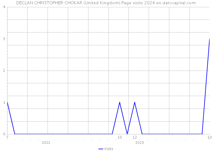 DECLAN CHRISTOPHER CHOKAR (United Kingdom) Page visits 2024 
