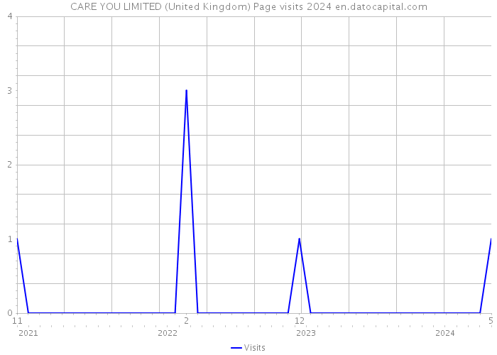 CARE YOU LIMITED (United Kingdom) Page visits 2024 