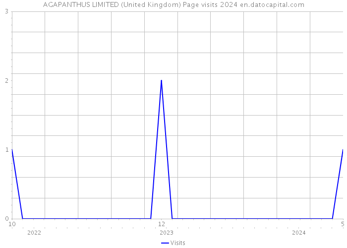 AGAPANTHUS LIMITED (United Kingdom) Page visits 2024 