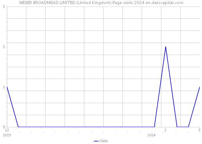WESER BROADMEAD LIMITED (United Kingdom) Page visits 2024 