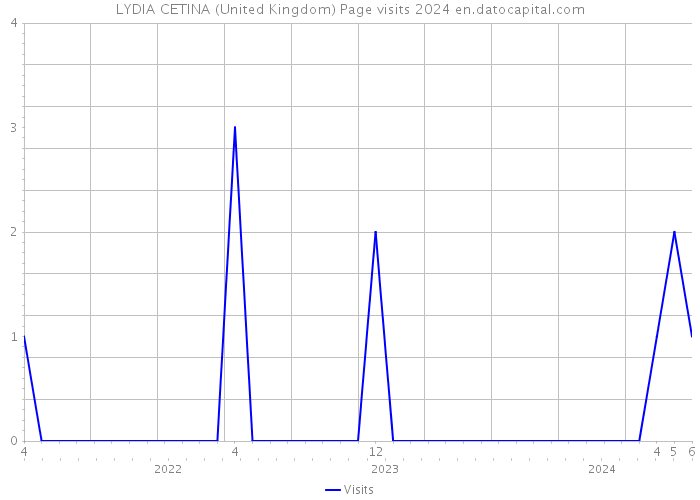 LYDIA CETINA (United Kingdom) Page visits 2024 